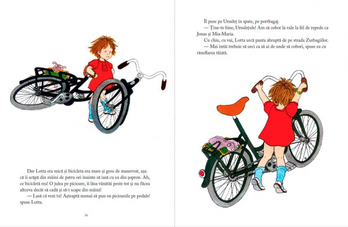 Editura Cartea Copiilor Lotta si bicicleta - de Astrid Lindgren ilustratii de Ilon Wikland [4]