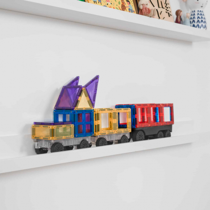 Connetix Magnetic Tiles Set constructie magnetic 50 piese masinute [8]