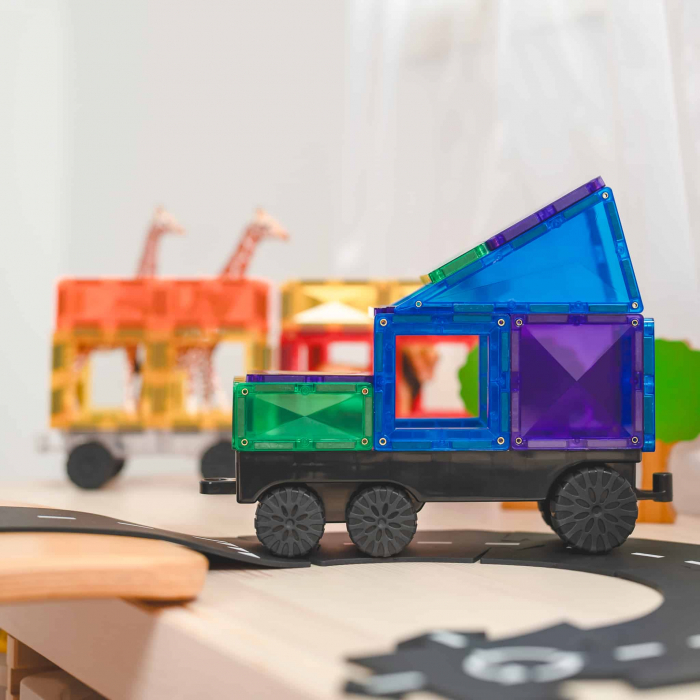 Connetix Magnetic Tiles Set constructie magnetic 50 piese masinute [9]