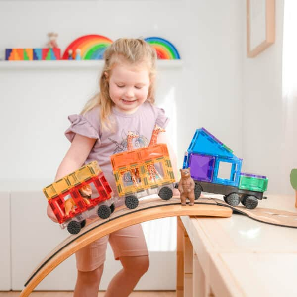 Connetix Magnetic Tiles Set constructie magnetic 50 piese masinute [4]