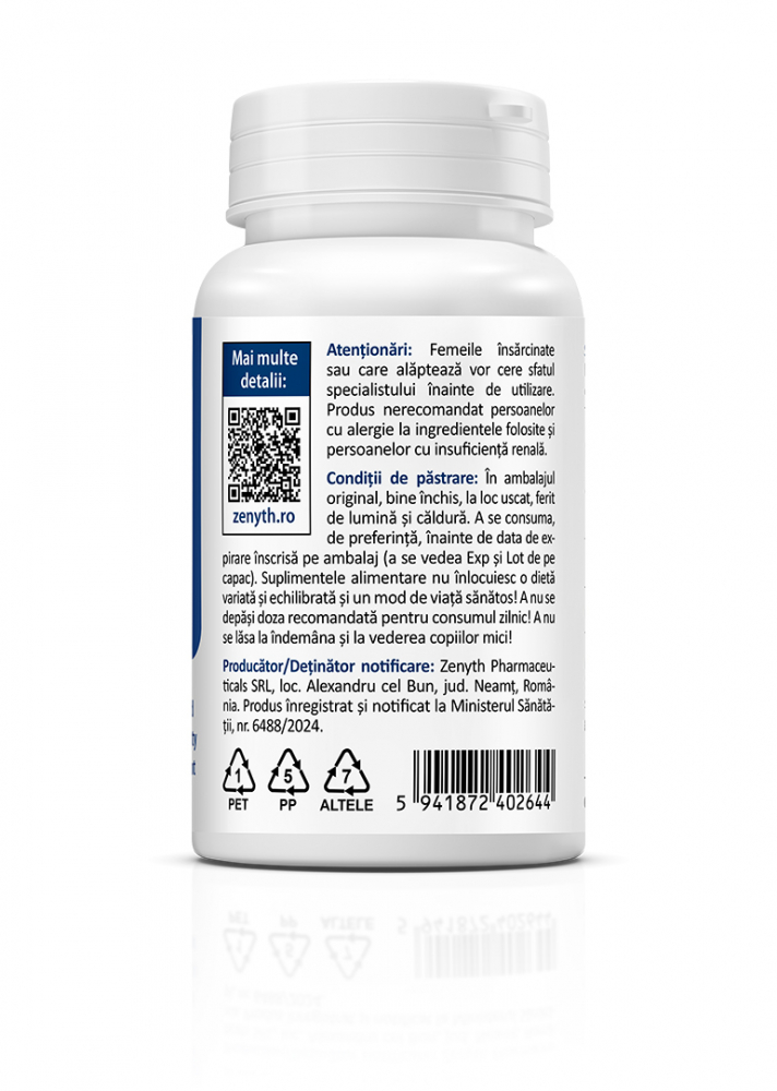 Zenyth-Magneziu Bisglicinat Optimum 900 mg, 60 capsule [3]