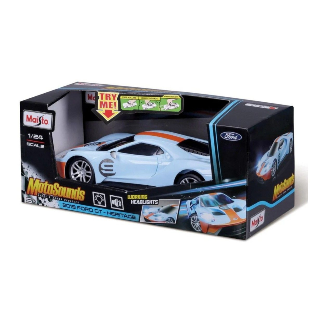 MAISTO-Maisto Motosounds Masinuta Ford Gt Heritage 2019 Cu Sunete Si Lumini Scara 1 La 24 [1]