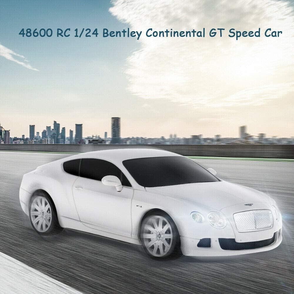 Rastar-Masina Cu Telecomanda Bentley Continental Gt Alb Cu Scara 1 La 24 [6]