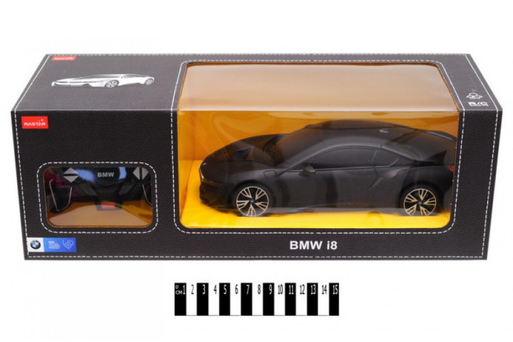 Rastar-Masina Cu Telecomanda Bmw I8 Negru Cu Scara 1 La 18 [2]