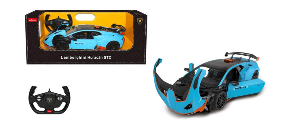 Rastar-Masina Cu Telecomanda Lamborghini Huracan Sto Albastru Scara 1 La 14 [9]