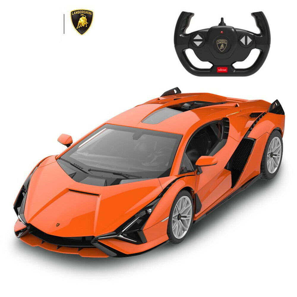 Rastar-Masina Cu Telecomanda Lamborghini Sian Portocaliu Cu Scara 1 La 14 [3]