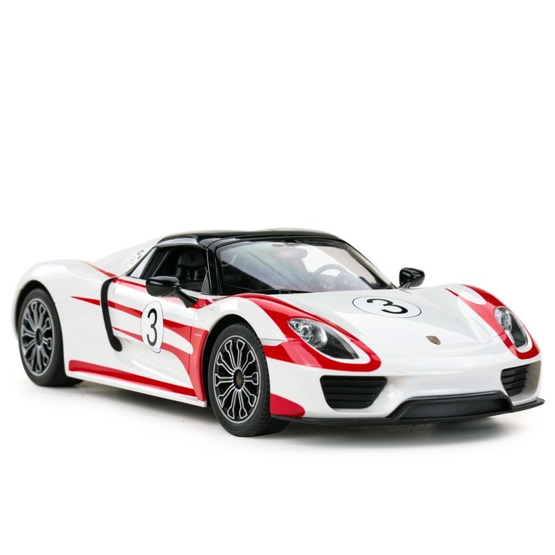 Rastar-Masina Cu Telecomanda Porsche 918 Spyder Weissach Alb Scara 1 La 14 [5]