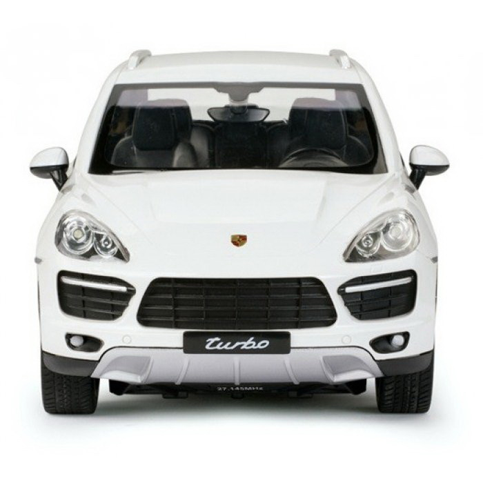 Rastar-Masina Cu Telecomanda Porsche Cayenne Turbo Alb Cu Scara 1 La 14 [4]