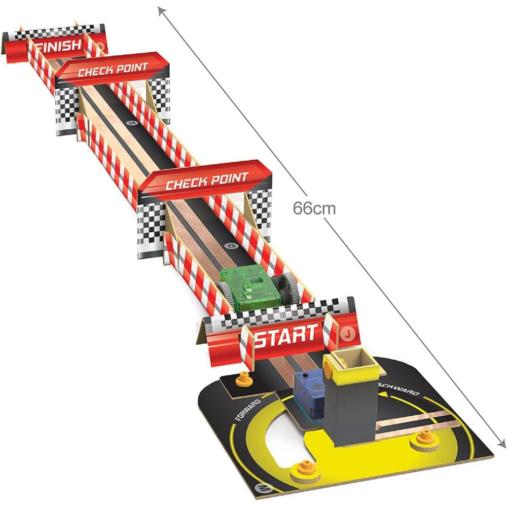 Masina de curse pe circuit, din carton reciclabil - Kit educativ Techcraft +8 ani [4]