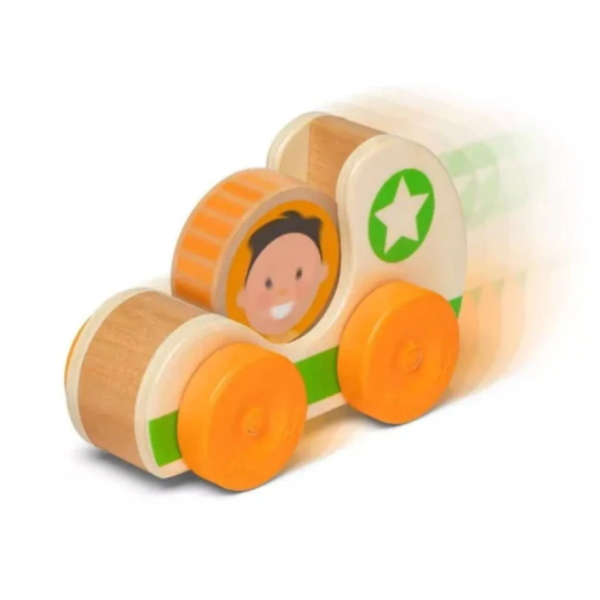 Melissa & Doug-Masinuta din lemn Green Star colectia GO TOTs [3]