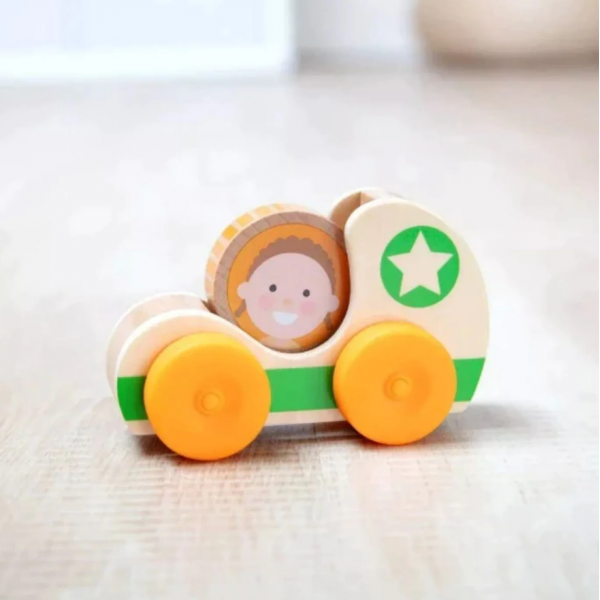 Melissa & Doug-Masinuta din lemn Green Star colectia GO TOTs [4]