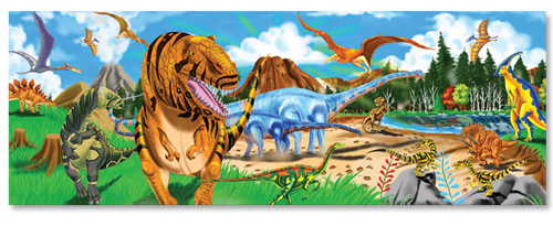 Melissa & Doug Melissa&Doug - Puzzle de podea Taramul Dinozaurilor 48 pcs [1]