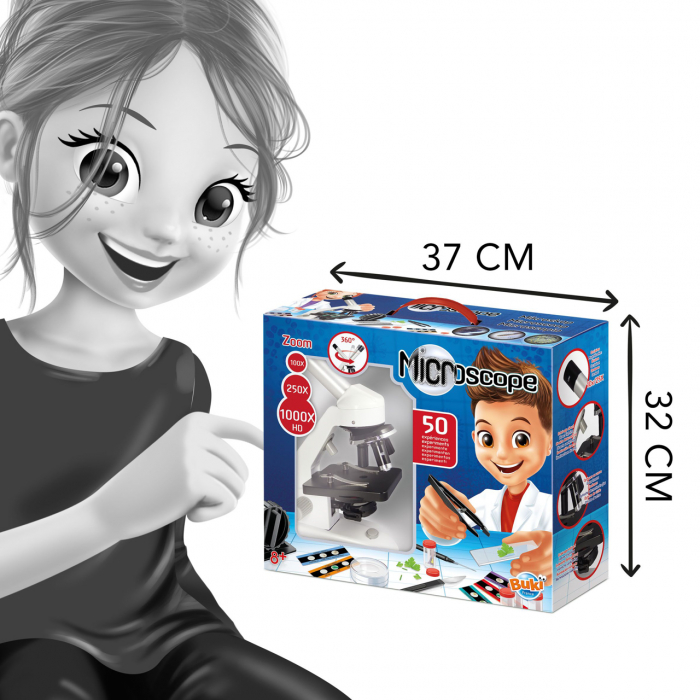 Buki France-Microscop cu accesorii - Set de 50 experimente copii [3]
