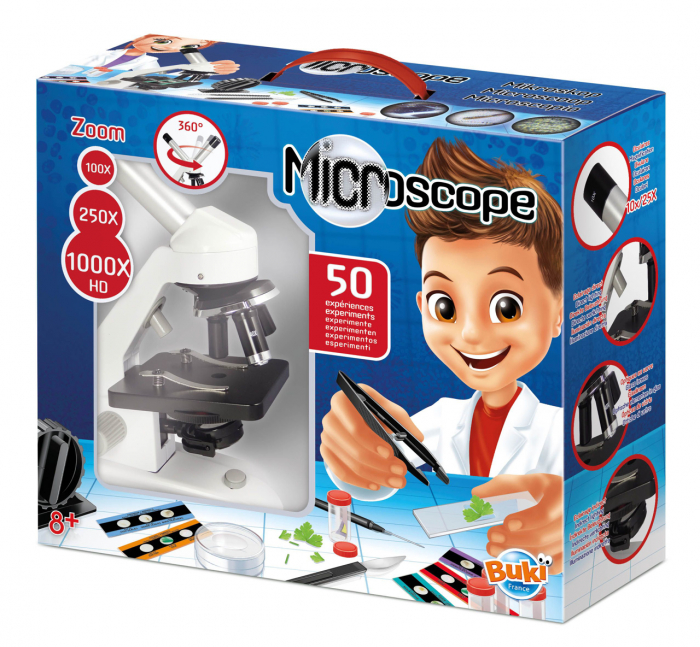 Buki France-Microscop cu accesorii - Set de 50 experimente copii [10]