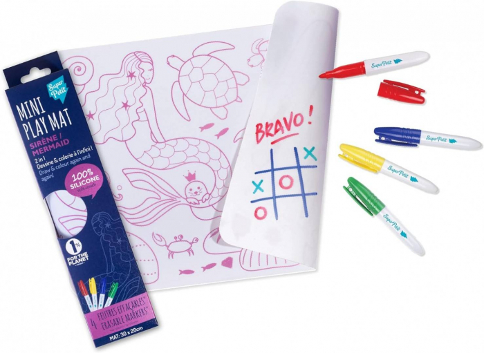 SUPERPETIT-MINI Plansa de colorat din silicon - SIRENA [1]