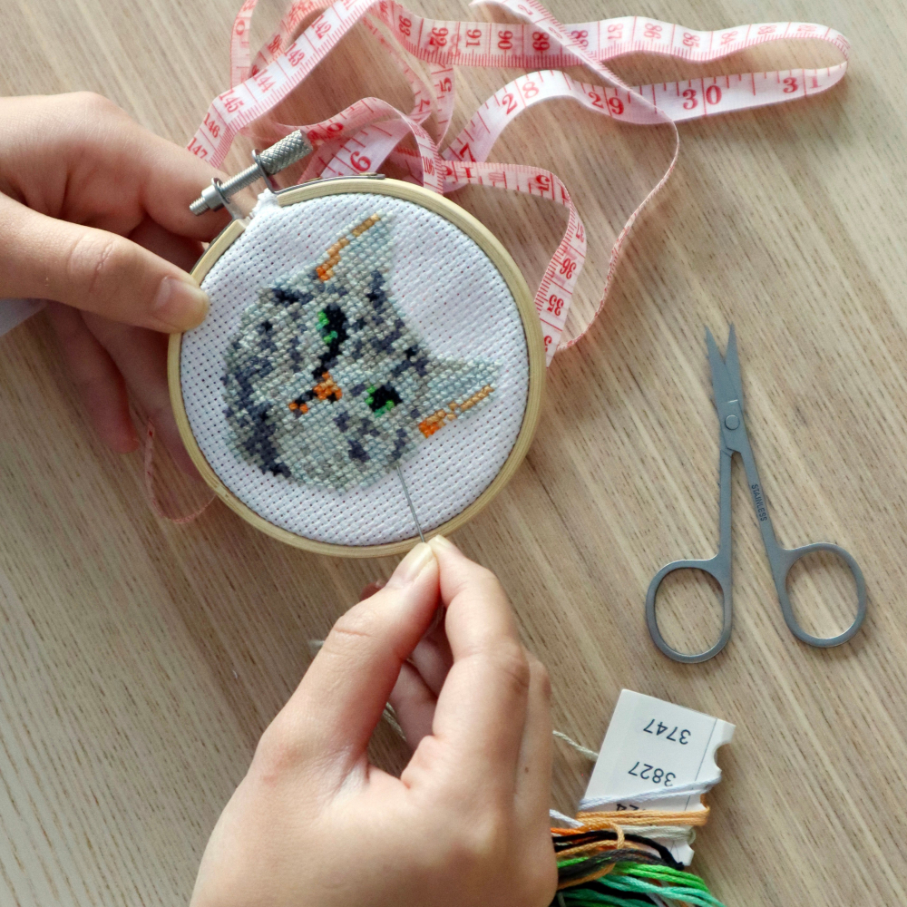 Mini Set de Broderie in Cruciulita – Pisica [2]