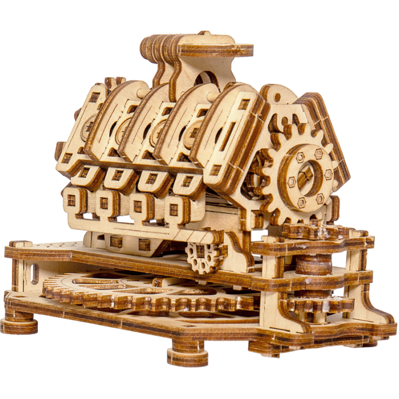 Wooden City-Motor V8 puzzle 3D mecanic [1]