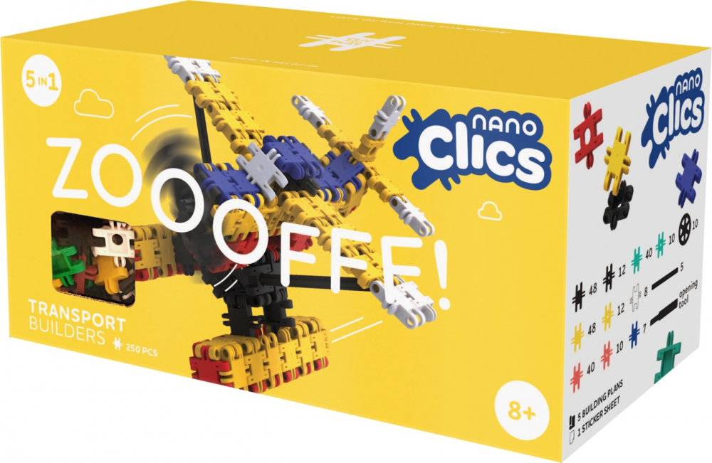 Nano Clics Pentru construit vehicule 250 piese, Clicformers [1]