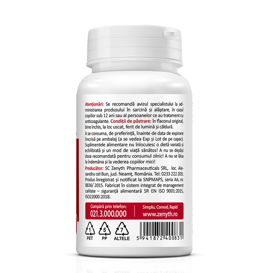 Zenyth-Natural Vitamina K2, 60 capsule, Zenyth [2]