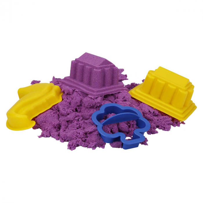 CRAFY-Nisip kinetic Fun Sand 350 gr Mov si 3 unelte de modelat [2]