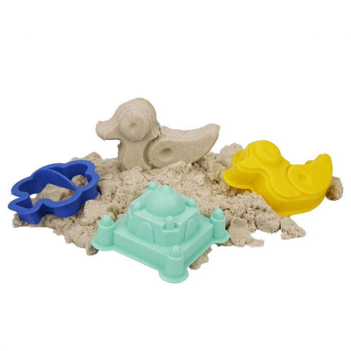 CRAFY-Nisip kinetic Fun Sand 350 gr Natur si 3 unelte de modelat [2]