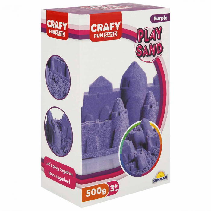 CRAFY-Nisip kinetic Fun Sand 500 gr culoare Mov [1]