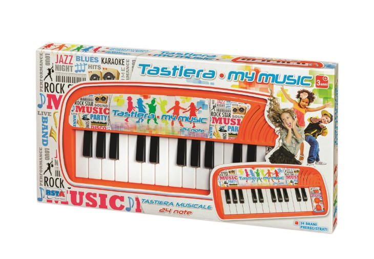RS Toys-Orga muzicala pentru copii cu 24 de taste si note muzicale RS Toys, include 24 melodii presetate, buton ON/OFF [2]