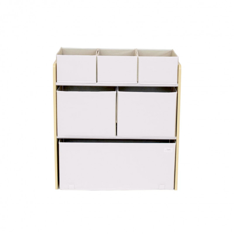 3 Sprouts-Organizator din material reciclat pentru jucarii, Cream, 3 Sprouts [3]