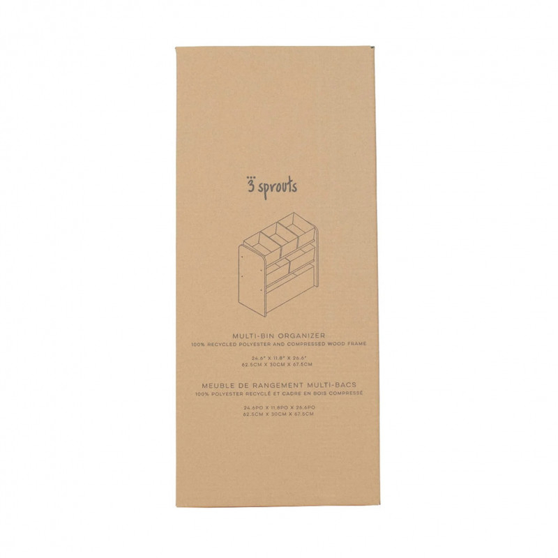 3 Sprouts-Organizator din material reciclat pentru jucarii, Gri, 3 Sprouts [5]
