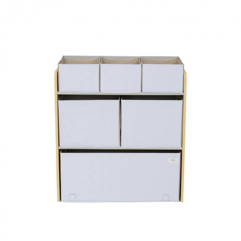 3 Sprouts-Organizator din material reciclat pentru jucarii, Gri, 3 Sprouts [2]