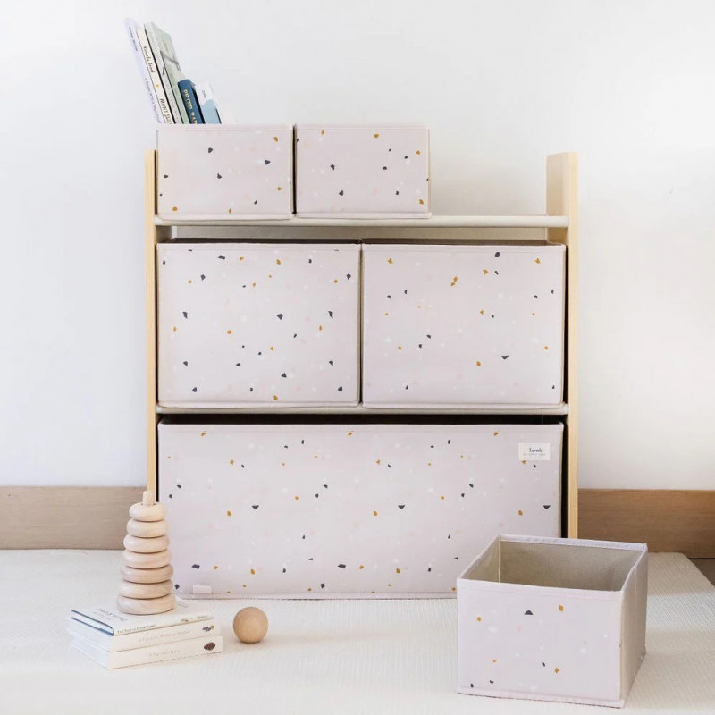 Organizator din material reciclat pentru jucarii, Terrazzo Pink, 3 Sprouts [5]
