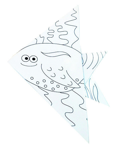 Fridolin Origami Fridolin pesti de colorat [2]