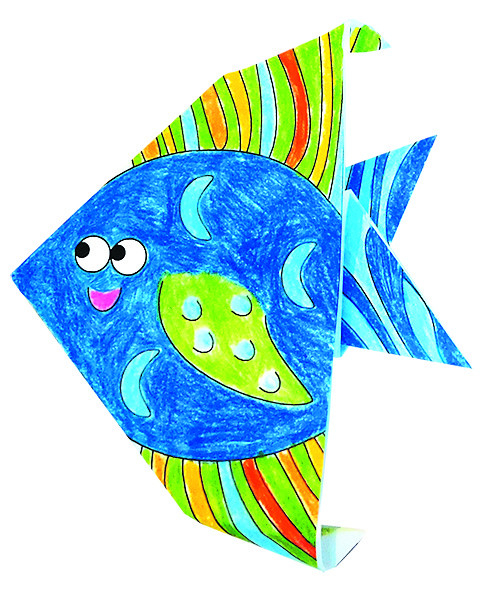 Fridolin Origami Fridolin pesti de colorat [4]