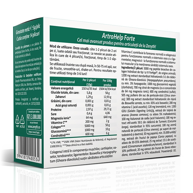 Zenyth-Pachet ArtroHelp Forte, 28+14 plicuri, Zenyth [4]
