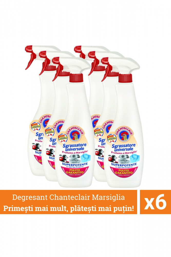 Chante Clair- Pachet promo 6 x Chanteclair Detergent Degresant Universal Marsiglia, Spray, 600 ml [1]