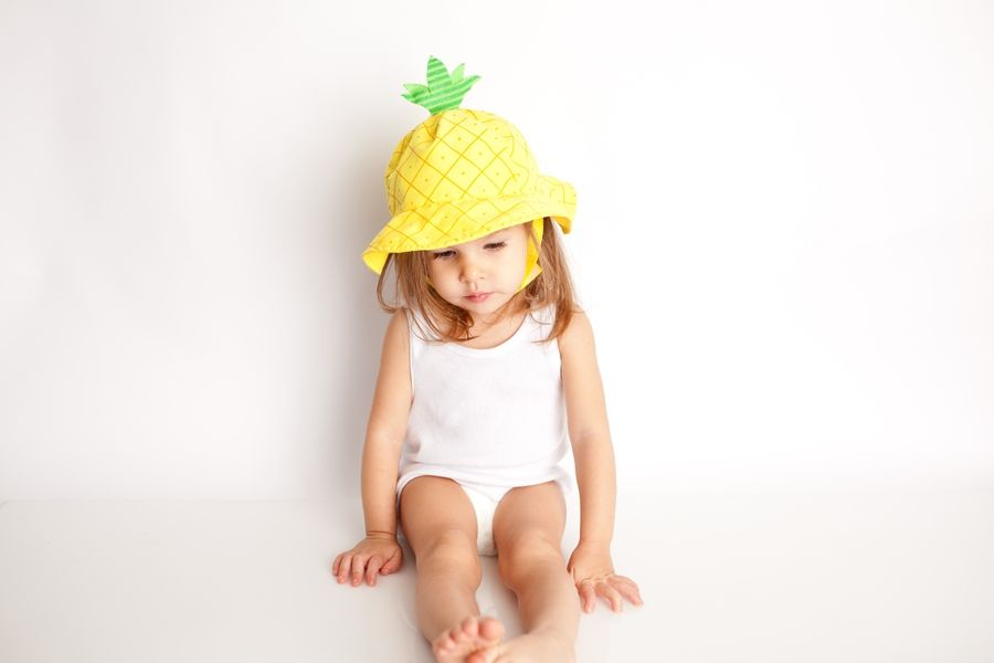 Palarie de soare Zoocchini, UPF50 +, Marime M, 6-12 Luni - Ananas [2]