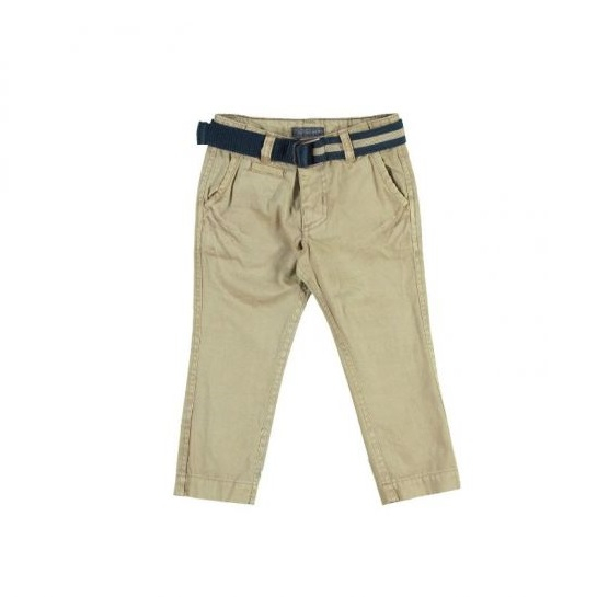 Mayoral-Pantaloni bej din doc si curea textila (4533), 8 ani / 128 cm [1]
