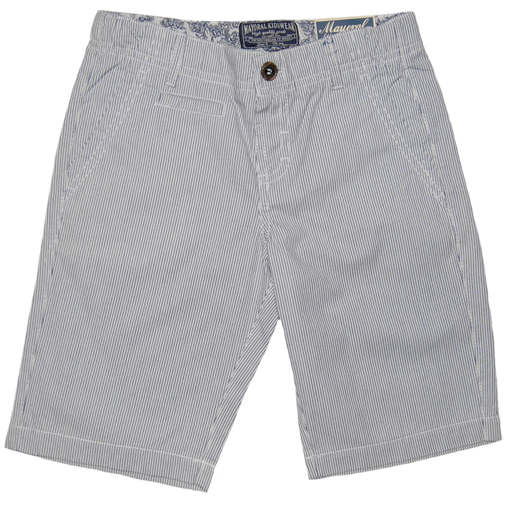 Mayoral-Pantaloni scurti albi cu dungi (3206), 6 ani / 116 cm [1]