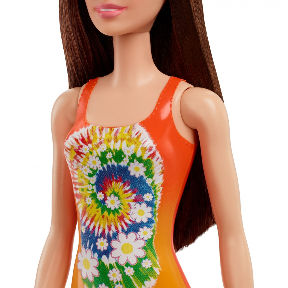 Papusa Barbie Satena Cu Costum De Baie Portocaliu [5]