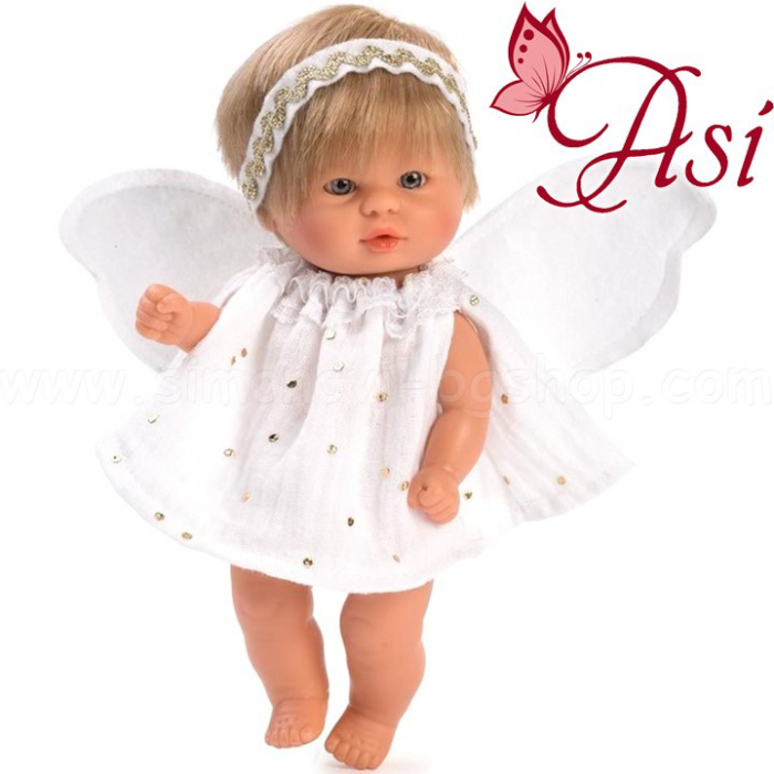 Asivil S.L.-Papusa Bomboncin cu Rochita si Aripi de Ingeras 20cm [2]