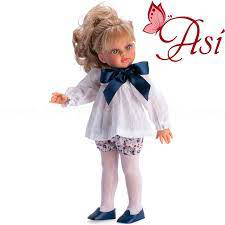 Asivil S.L.-Papusa Sabrina Blonda cu Camasa Alba cu Funda 40cm [2]