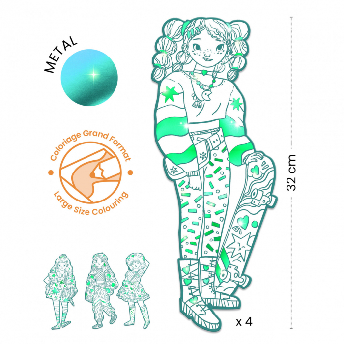 Djeco Parada modei de colorat Angel si prietenele Djeco [3]