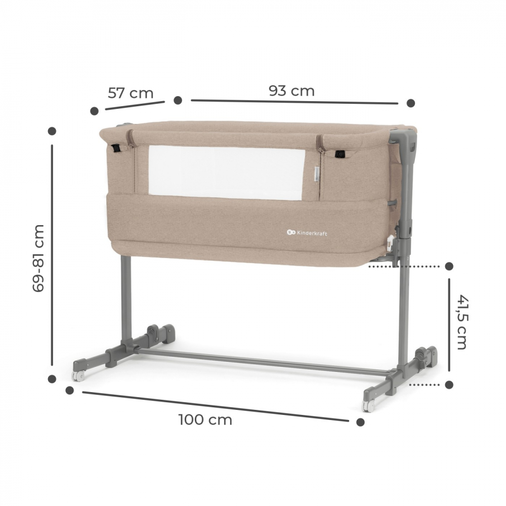 Patut Co-Sleeper Kinderkraft Neste Grow, Bej [5]