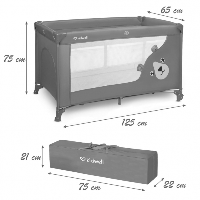 Patut pliabil Kidwell BLISSY DUO - Gray [10]