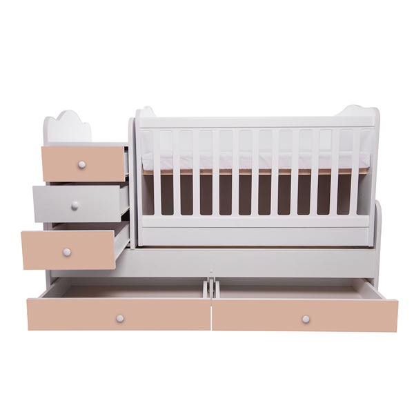 Vessanti-Patut transformabil VESSANTI Touring - Alb cu Cappucino [2]