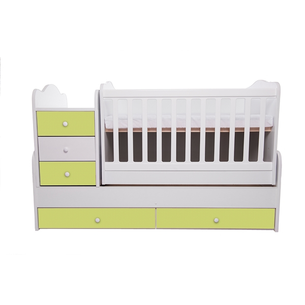 Patut transformabil VESSANTI Touring - Alb cu Verde [5]