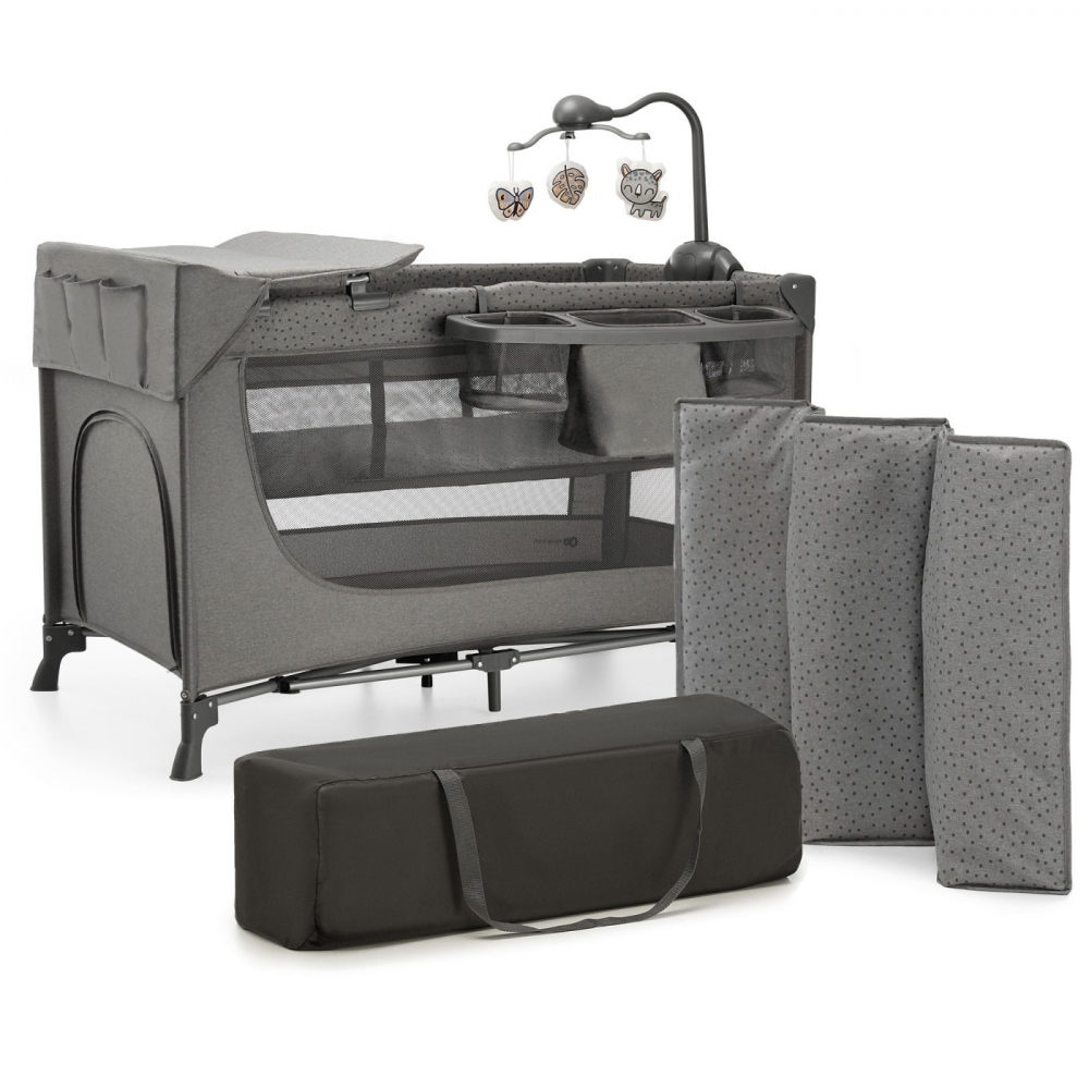 Patut Travel Kinderkraft Joy2, Cu Accesorii, Dark Grey [2]
