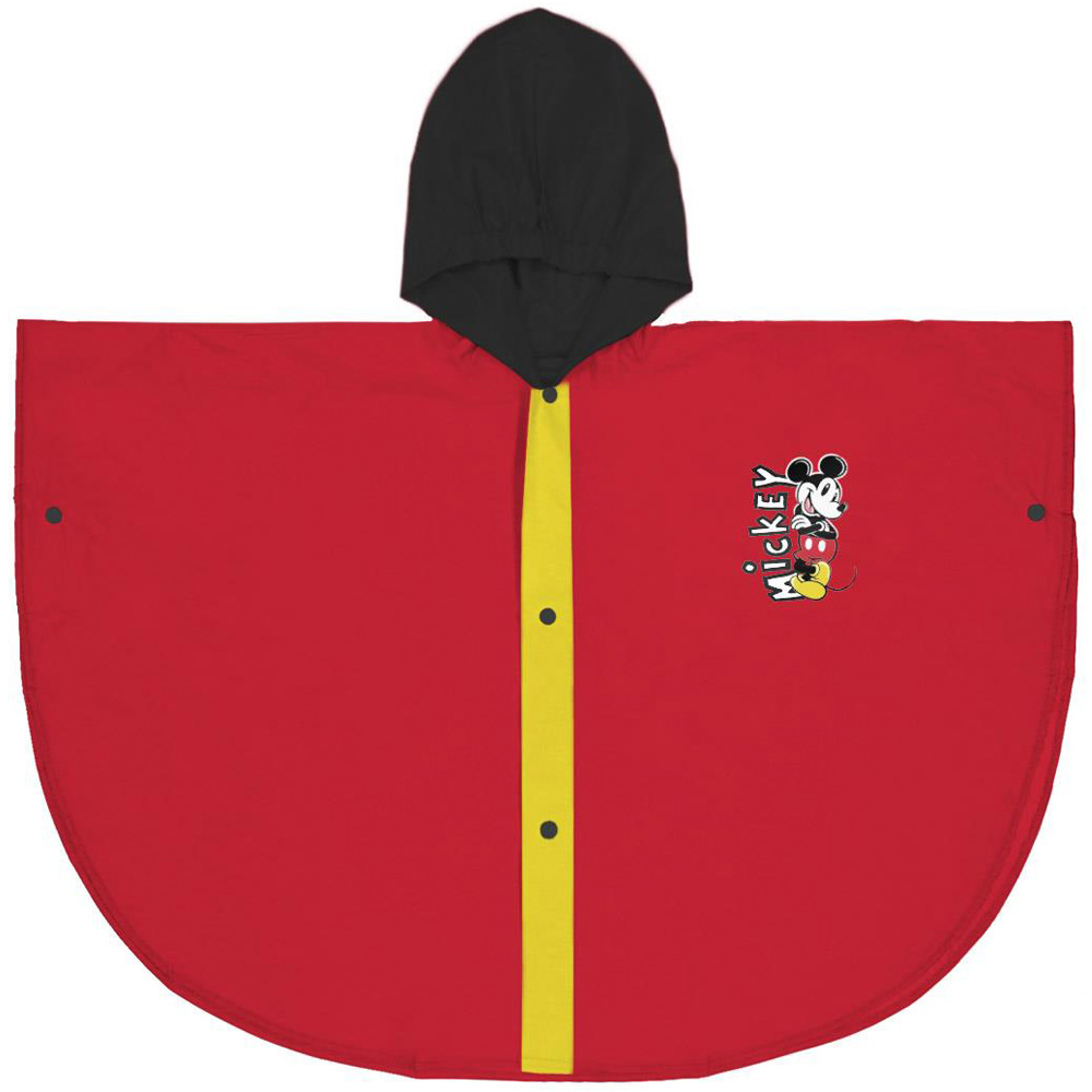 Pelerina de ploaie tip poncho, Mickey Mouse, Rosu, 3 - 4 ani [1]