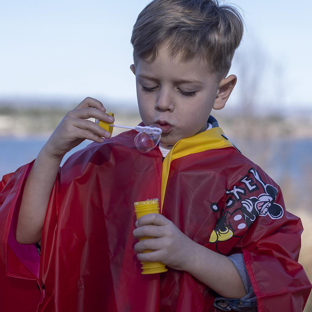 Pelerina de ploaie tip poncho, Mickey Mouse, Rosu, 3 - 4 ani [3]