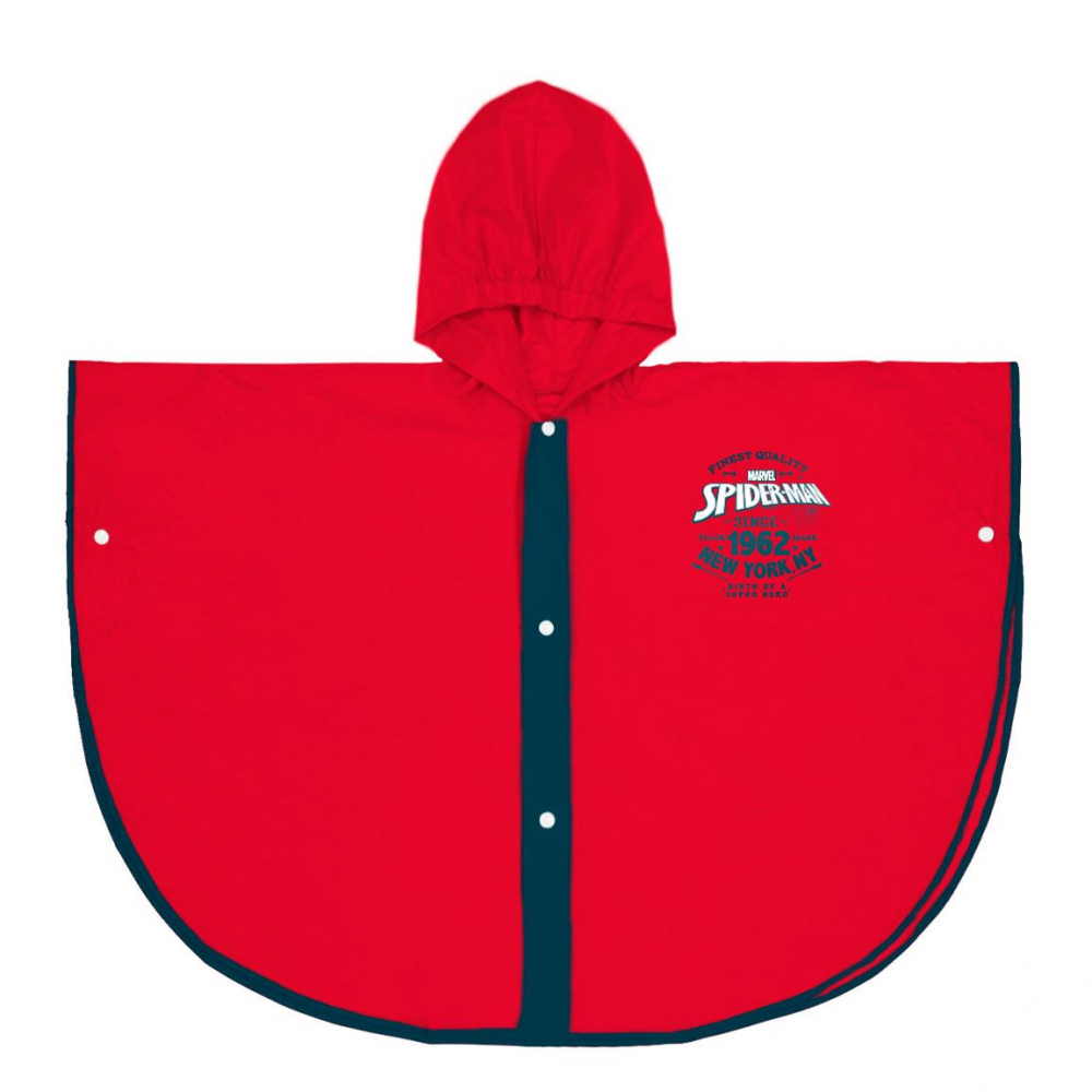 Pelerina de ploaie tip poncho, Spiderman, Rosu, 3 - 4 ani [1]